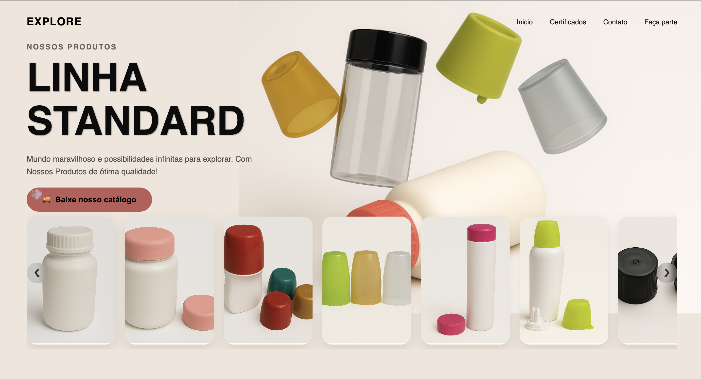 Explore product website project
